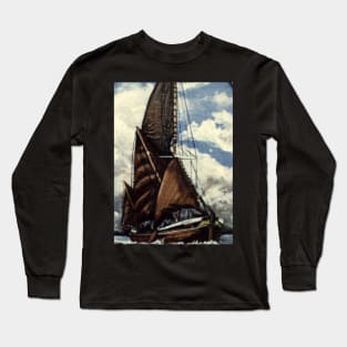 THAMES SAILING BARGE CABBY Long Sleeve T-Shirt